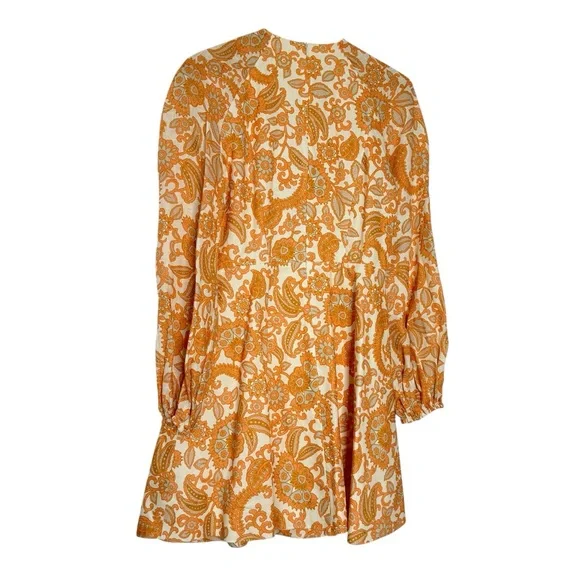 zimmermann peggy scallop short dress Zimmermann Peggy Scallop Short Dress Print Size 8